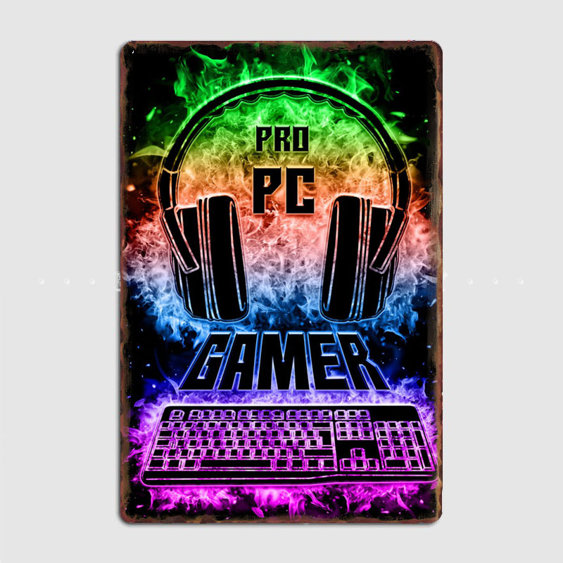Pc Gaming Club - PC Gaming Sign Vintage Retro Poster