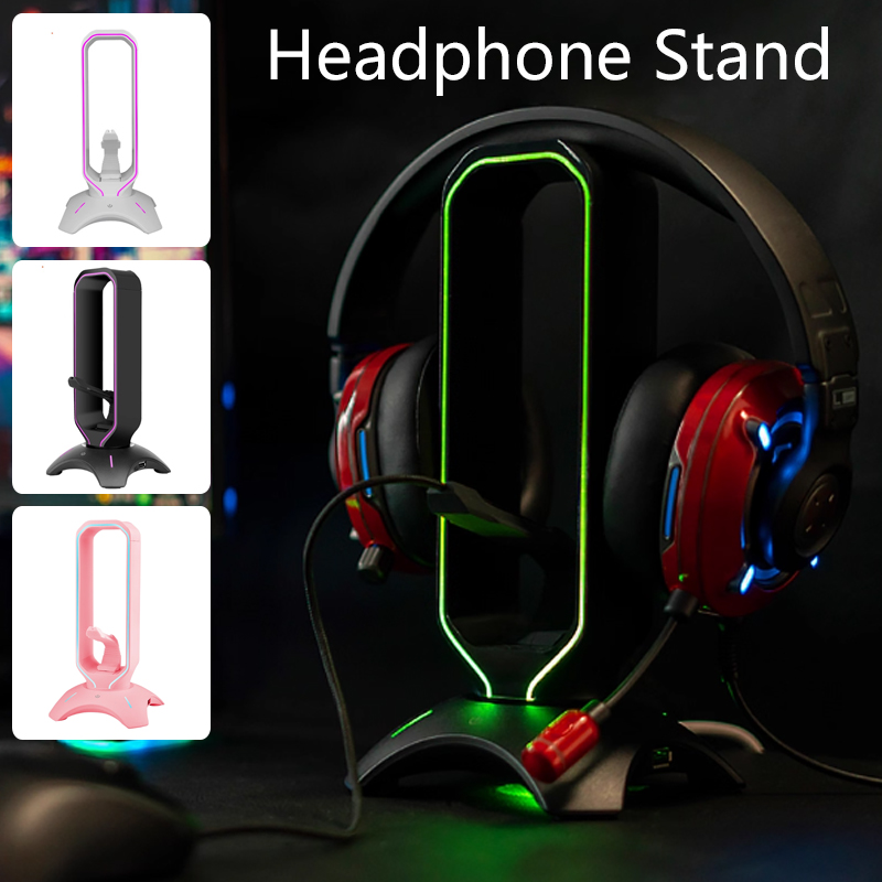 Mouse Bungee Holder - RGB Gaming Headphone Stand with Mouse