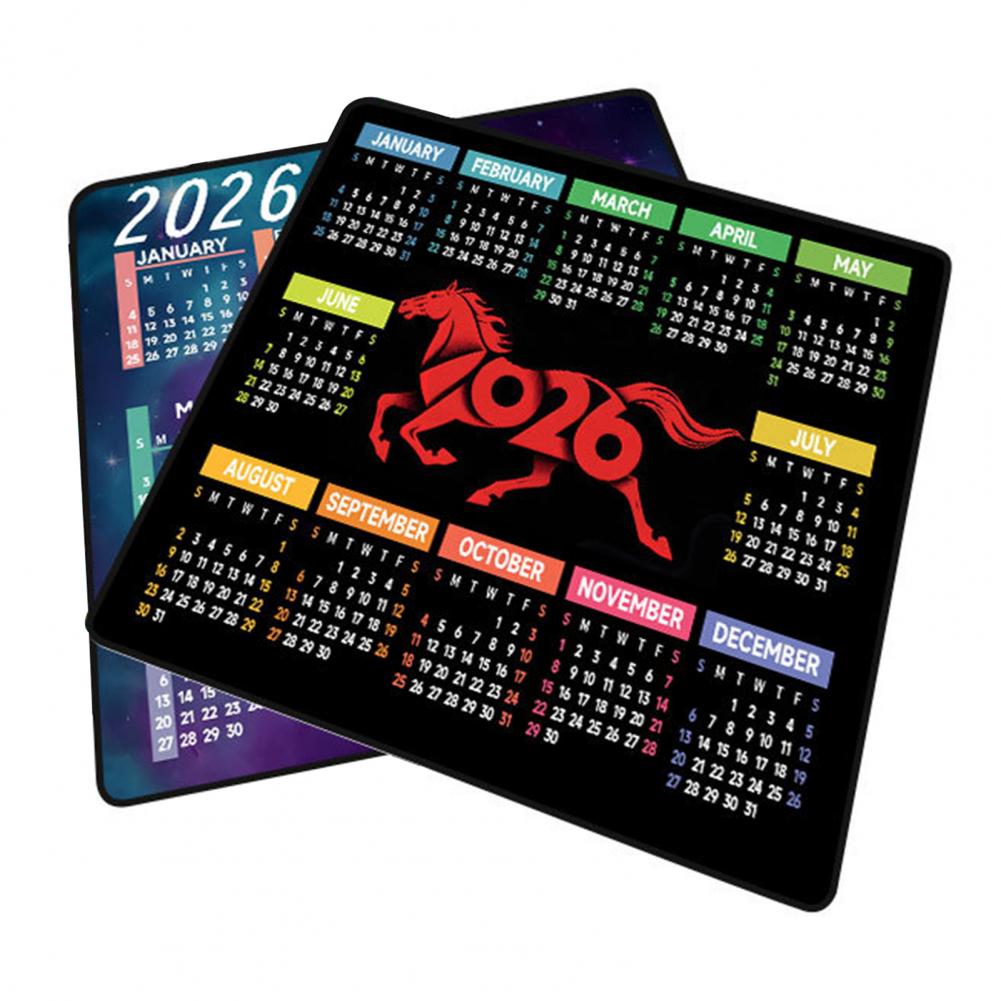 Pc Gaming Desk - 2026 Calendar Mouse Pad Waterproof Home