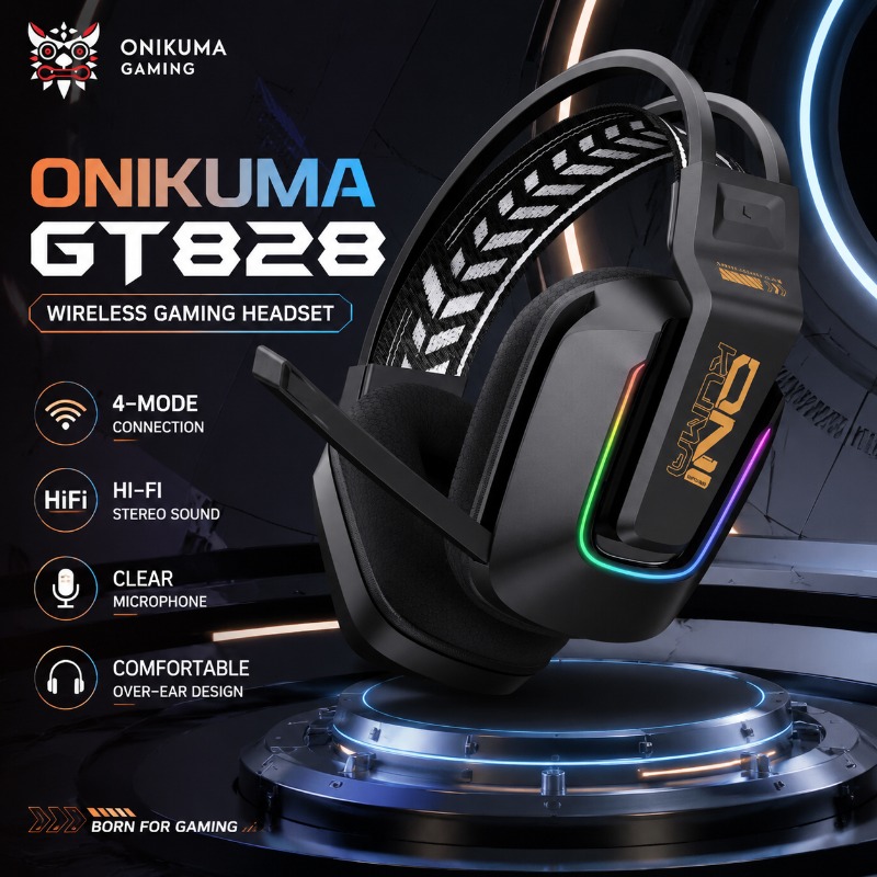 Pc Gaming Earbuds - ONIKUMA GT828 Gaming Headset 4 Mode