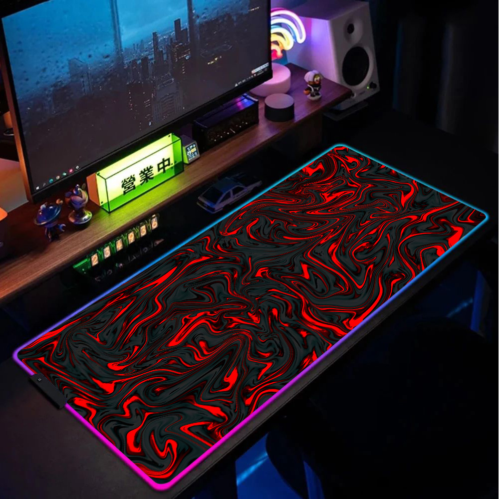 Mousepad RGB Mouse Pad Red and - đánh giá và giá Pc Gaming Liquid