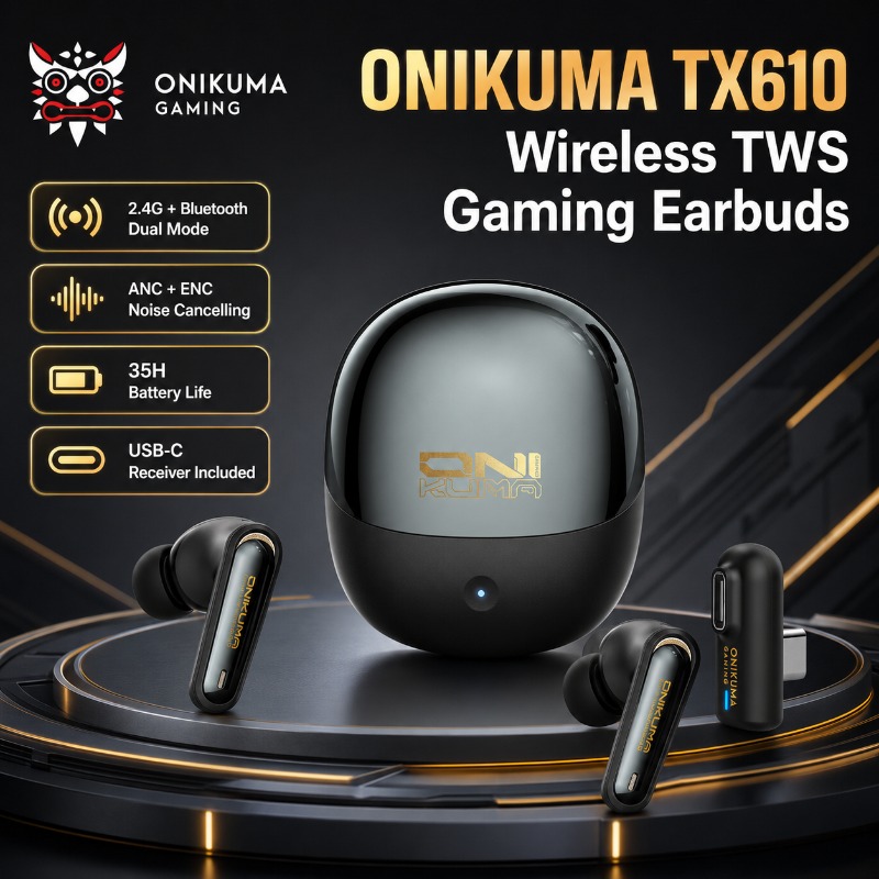 ONIKUMA TX610 Wireless Gaming  - đánh giá và giá Pc Gaming Earbuds