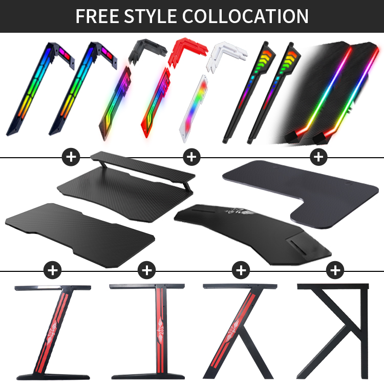 70-Inch Large RGB LED Light E- - đánh giá và giá Pc Gaming Desk
