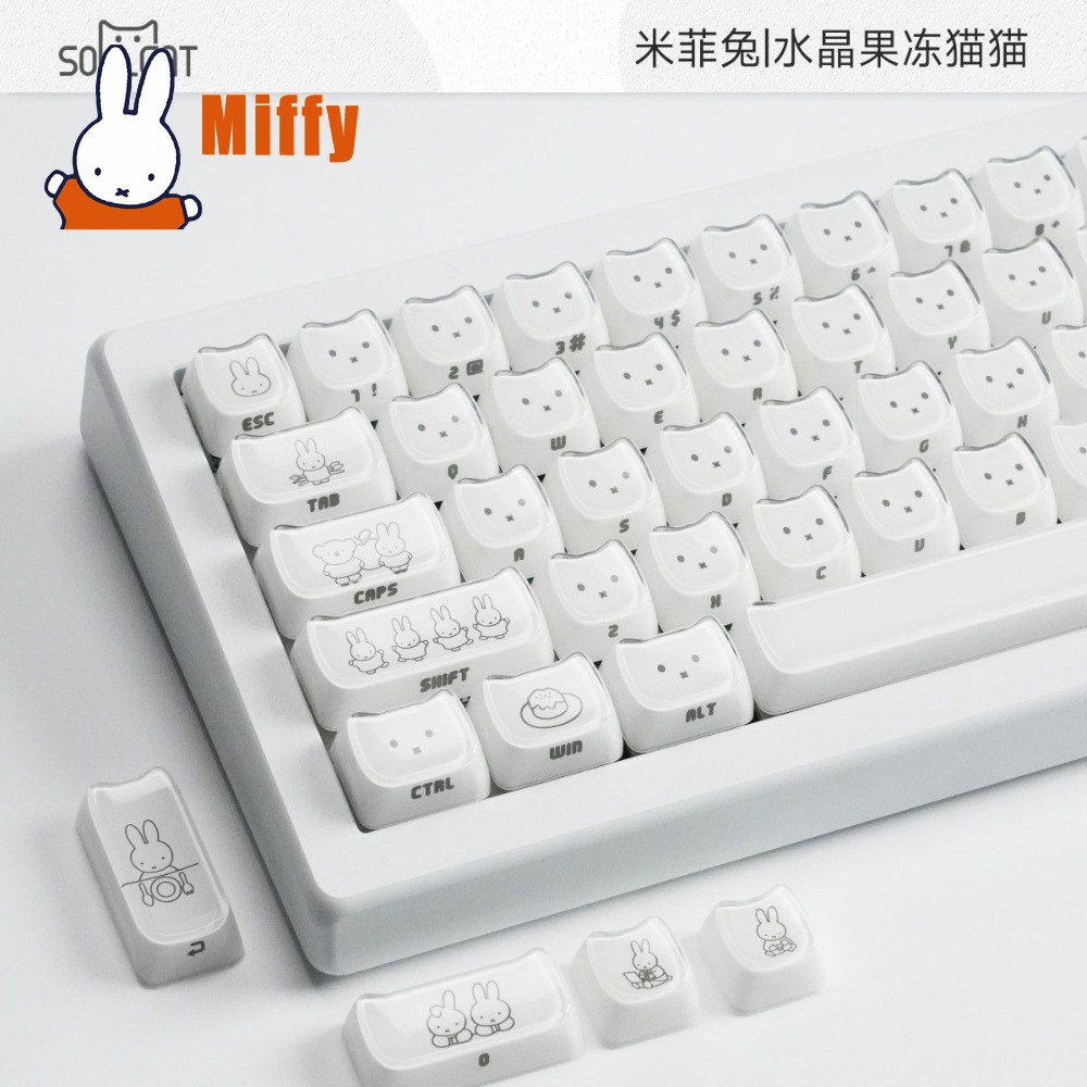 Kawaii Miffy Keycaps Cute Rabb - đánh giá và giá Pc Gaming Desk