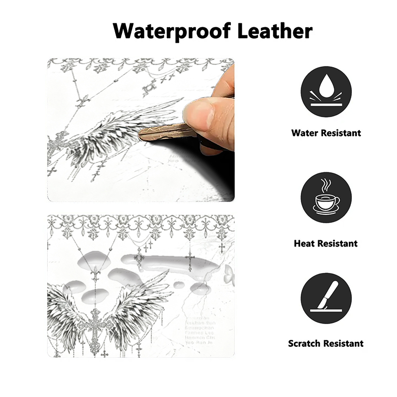 Leather Mousepad Black White A - đánh giá và giá Pc Gaming Desk