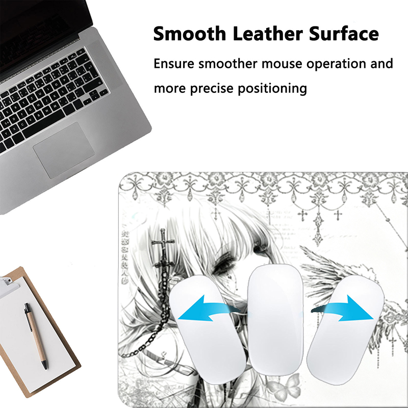 Leather Mousepad Black White A - đánh giá và giá Pc Gaming Desk