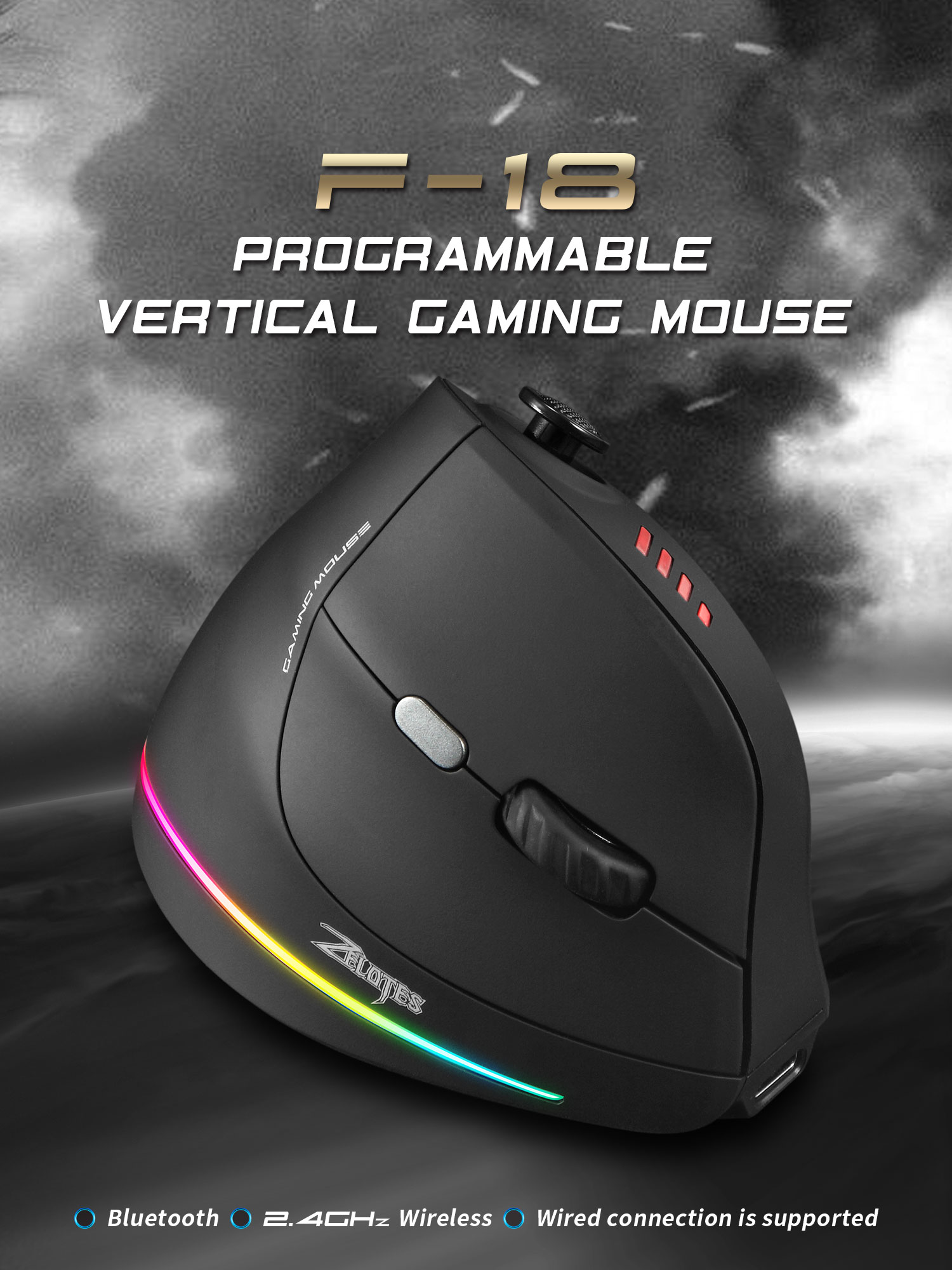 Jomaa RGB Backlit Wireless Ver - đánh giá và giá Wireless Gaming Mouse