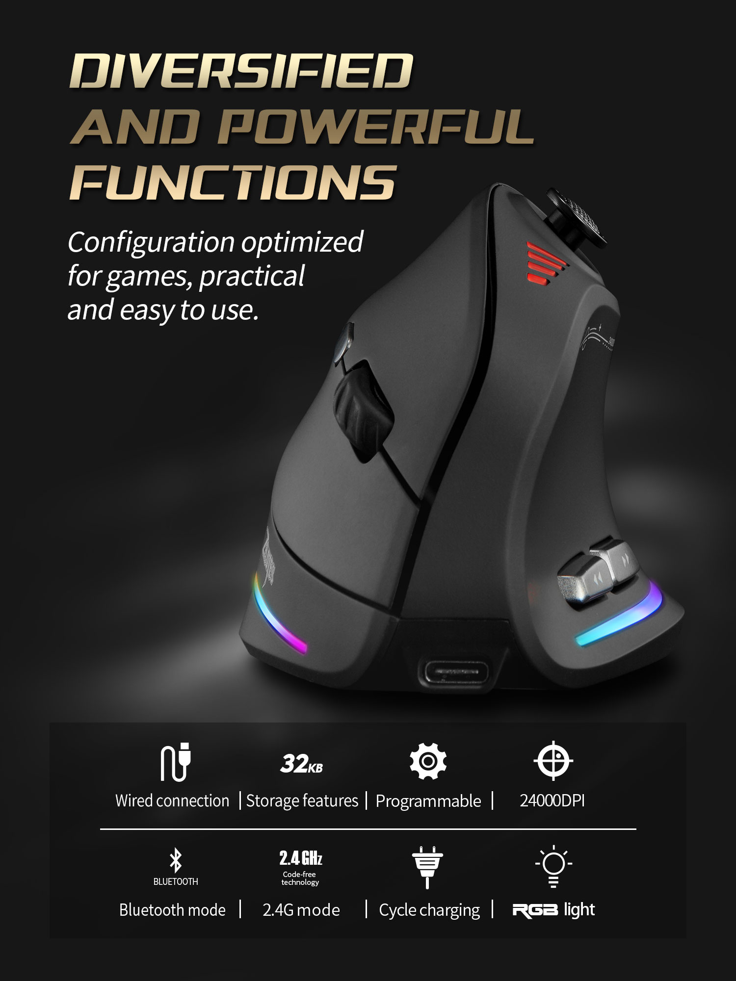 Jomaa RGB Backlit Wireless Ver - đánh giá và giá Wireless Gaming Mouse